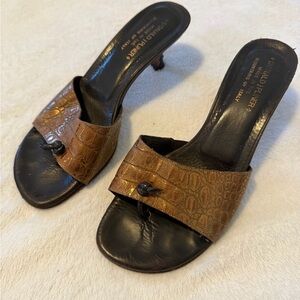 Donald J. Pliner Copper embossed croc Women's Shoes